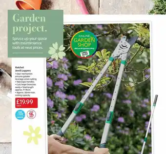 Aldi Ratchet anvil loppers offer
