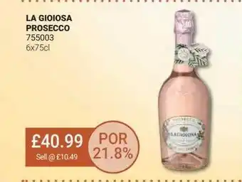 Bestway La gioiosa prosecco offer