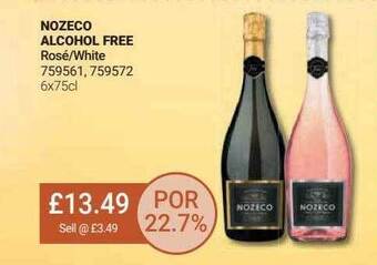 Bestway Nozeco alcohol free offer