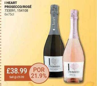 Bestway I heart prosecco rosé offer
