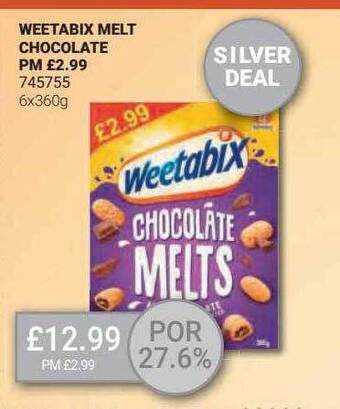 Bestway Weetabix melt chocolate offer