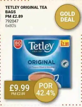 Bestway Tetley original tea bags offer