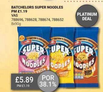Bestway Batchelors super noodles offer