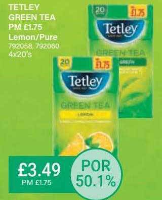 Bestway Tetley green tea offer
