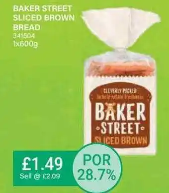 Bestway Baker street sliced brown bread offer