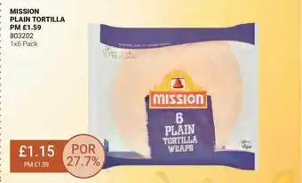Bestway Mission plain tortilla offer