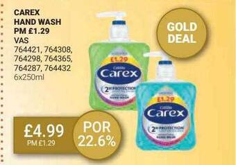 Bestway Carex hand wash offer