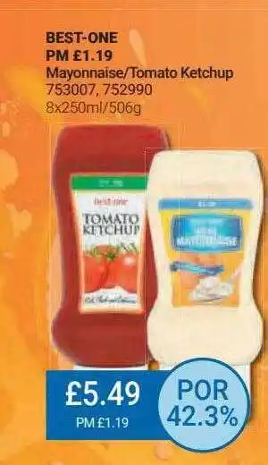 Bestway Best-one mayonnaise tomate ketchup offer