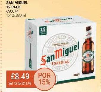Bestway San miguel 12 pack offer