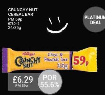 Bestway Crunchy nut cereal bar offer
