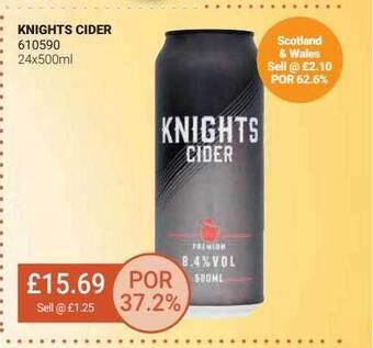 Bestway Knights cider offer