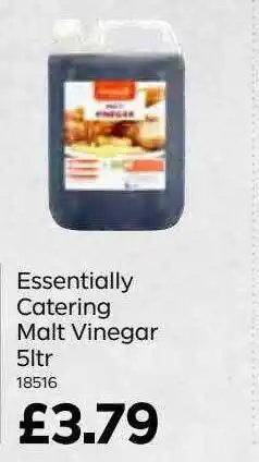 Bestway Essentially catering malt vinegar 5ltr offer