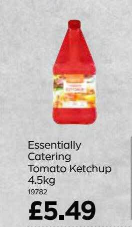 Bestway Essentially catering tomato ketchup 4.5kg offer