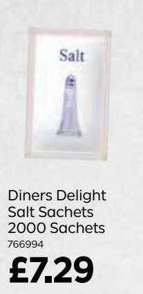 Bestway Diners delight salt sachets 2000 sachets offer