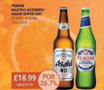 Bestway Peroni nastro azzurro asahi super dry offer