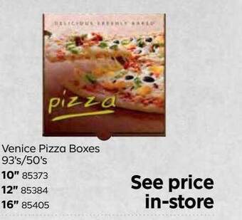 Bestway Venice pizza boxes offer