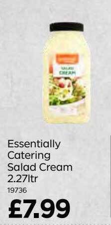 Bestway Essentially catering salad cream 2.27ltr offer