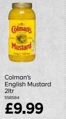 Bestway Colman's english mustard 2ltr offer
