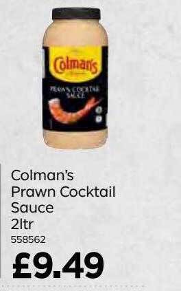 Bestway Colman's prawn cocktail sauce 2ltr offer