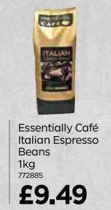 Bestway Essentially café italian espresso beans 1kg offer