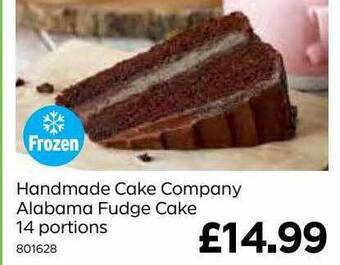 Bestway Handmade cake company alabama fudge cake 14 portions offer