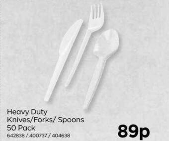 Bestway Heavy duty knives forks spoons 50 pack offer