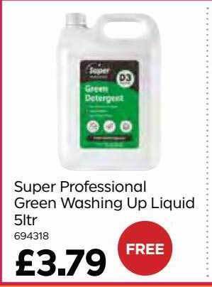 Bestway Super professional green washing up liquid 5ltr offer