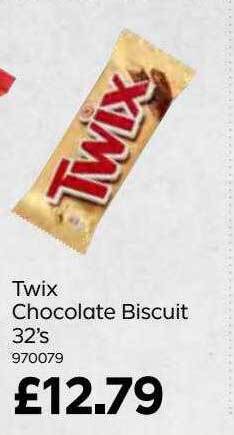 Bestway Twix chocolate biscuit 32's offer