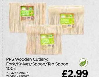 Bestway Pps wooden cutlery: fork knives spoon tea spoon 100's offer