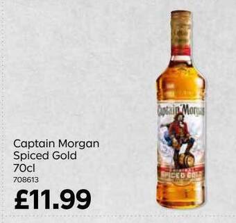 Bestway Captain morgan spiced gold 70cl offer