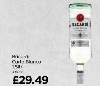 Bestway Bacardi carta blanca 1.5ltr offer