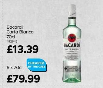 Bestway Bacardi carta blanca 70cl offer