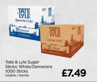 Bestway Tate & lyle sugar sticks: white demerara 1000 sticks offer