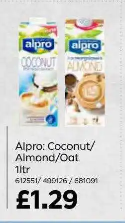 Bestway Alpro: coconut almond oat offer
