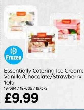 Bestway Essentially catering ice cream: vanilla chocolate strawberry 10ltr offer