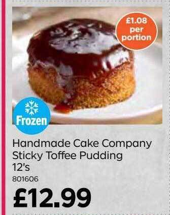 Bestway Handmade cake company sticky toffee pudding 12's offer
