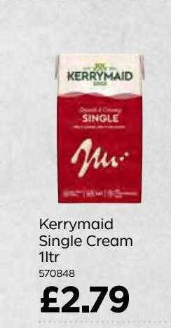 Bestway Kerrymaid single cream 1ltr offer