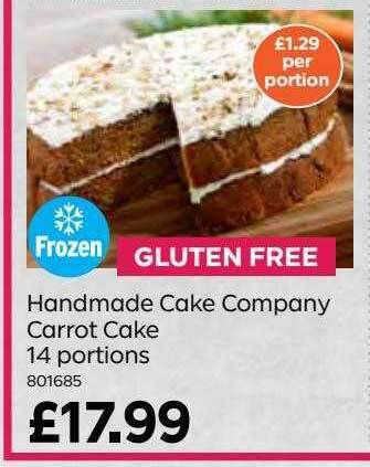 Bestway Handmade cake company carrot cake 14 portions offer