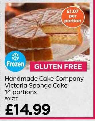 Bestway Handmade cake company victoria sponge cake 14 portions offer