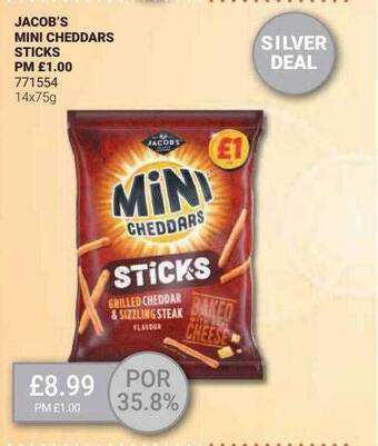 Bestway Jacob's mini cheddars sticks offer