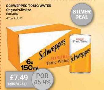 Bestway Schweppes tonic water offer