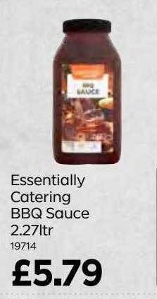 Bestway Essentially catering bbq sauce 2.27ltr offer