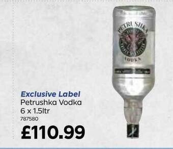 Bestway Petrushka vodka 6 x 1.5ltr offer