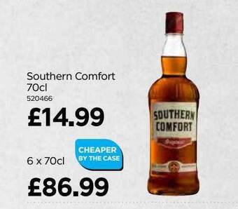 Bestway Southern comfort 70cl offer