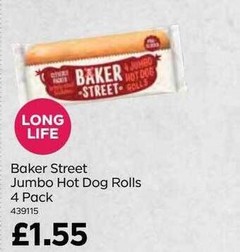 Bestway Baker street jumbo hot dog rolls 4 pack offer