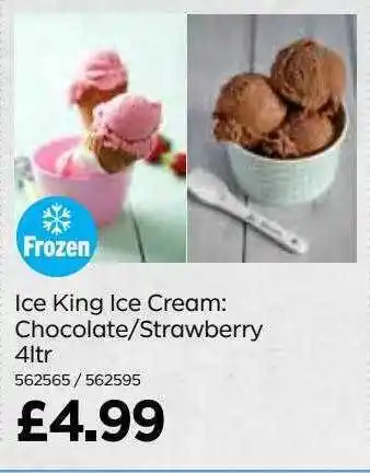 Bestway Ice king ice cream: chocolate strawberry 4ltr offer
