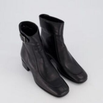 TK Maxx Black leather ankle boots offer