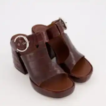 TK Maxx Brown leather croc mules offer