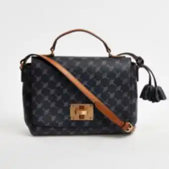 TK Maxx Dark blue monogram patterned shoulder bag offer