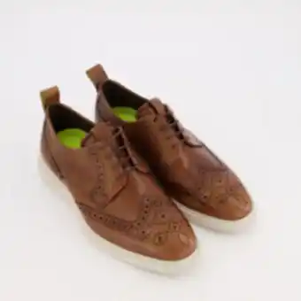 TK Maxx Brown leather perforated brogues offer